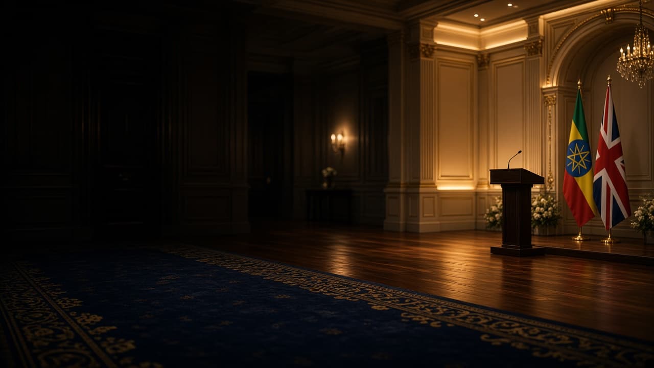 Formal diplomatic hall representing the Ambassador’s mission