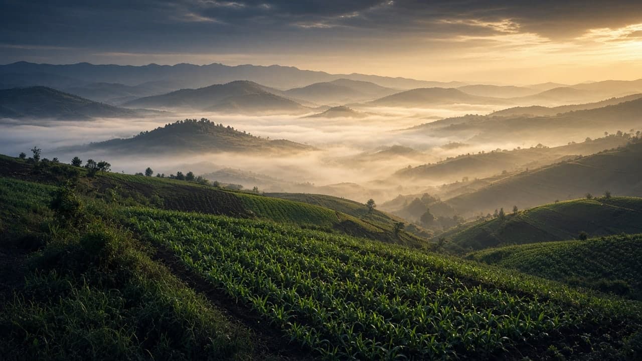 Ethiopian highland farmland