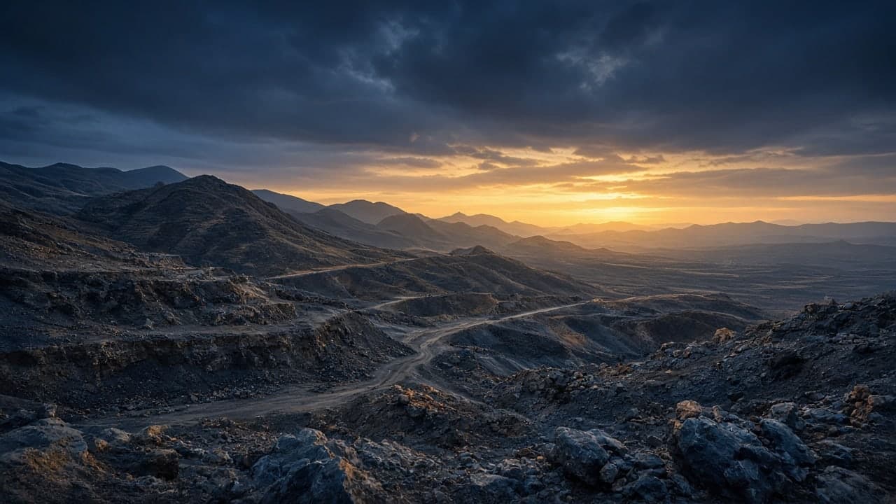 Ethiopian highland mineral landscape